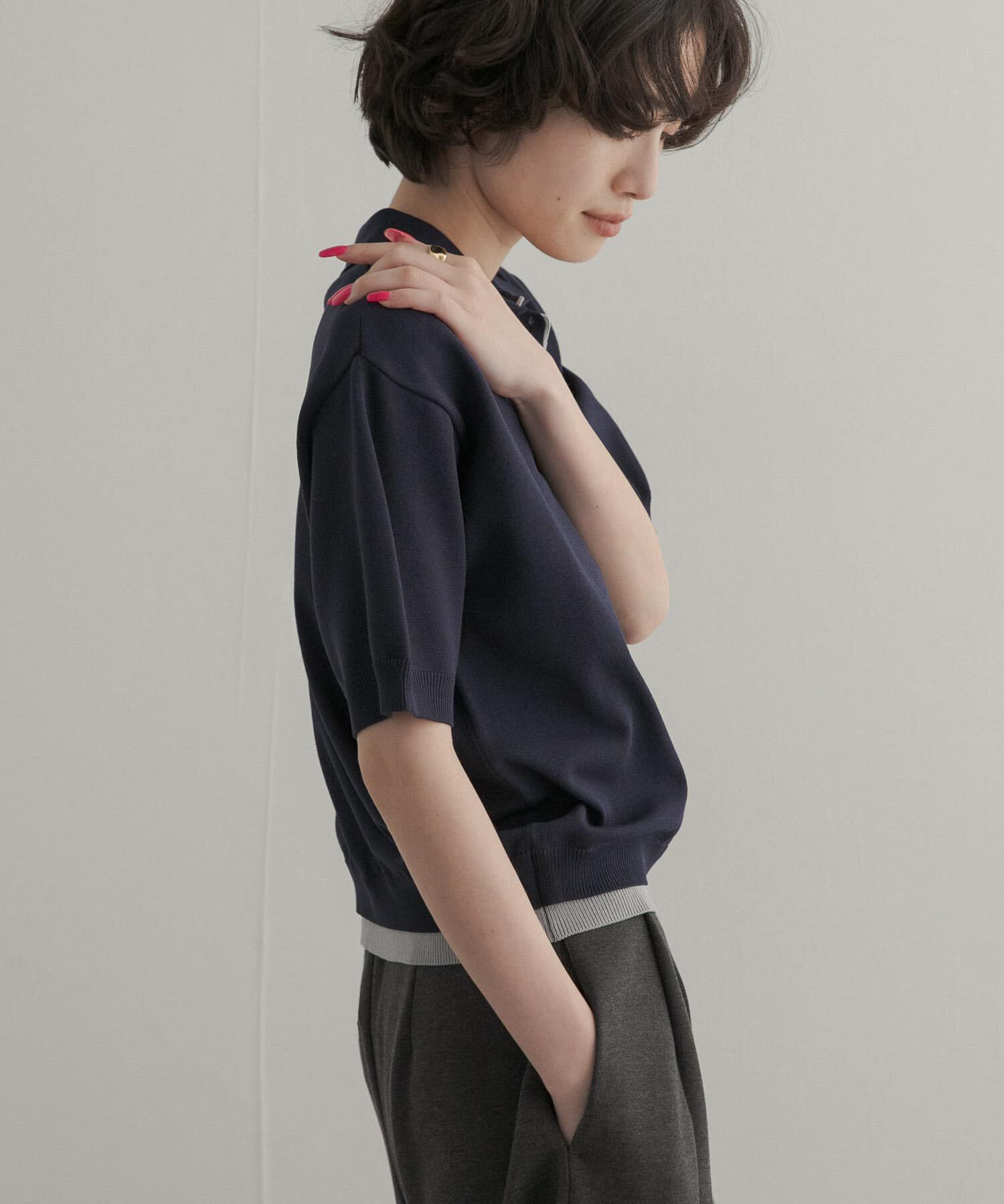 URBAN RESEARCH DOORS「『一部WEB限定カラー』配色ニットポロシャツ」|ポロシャツ|