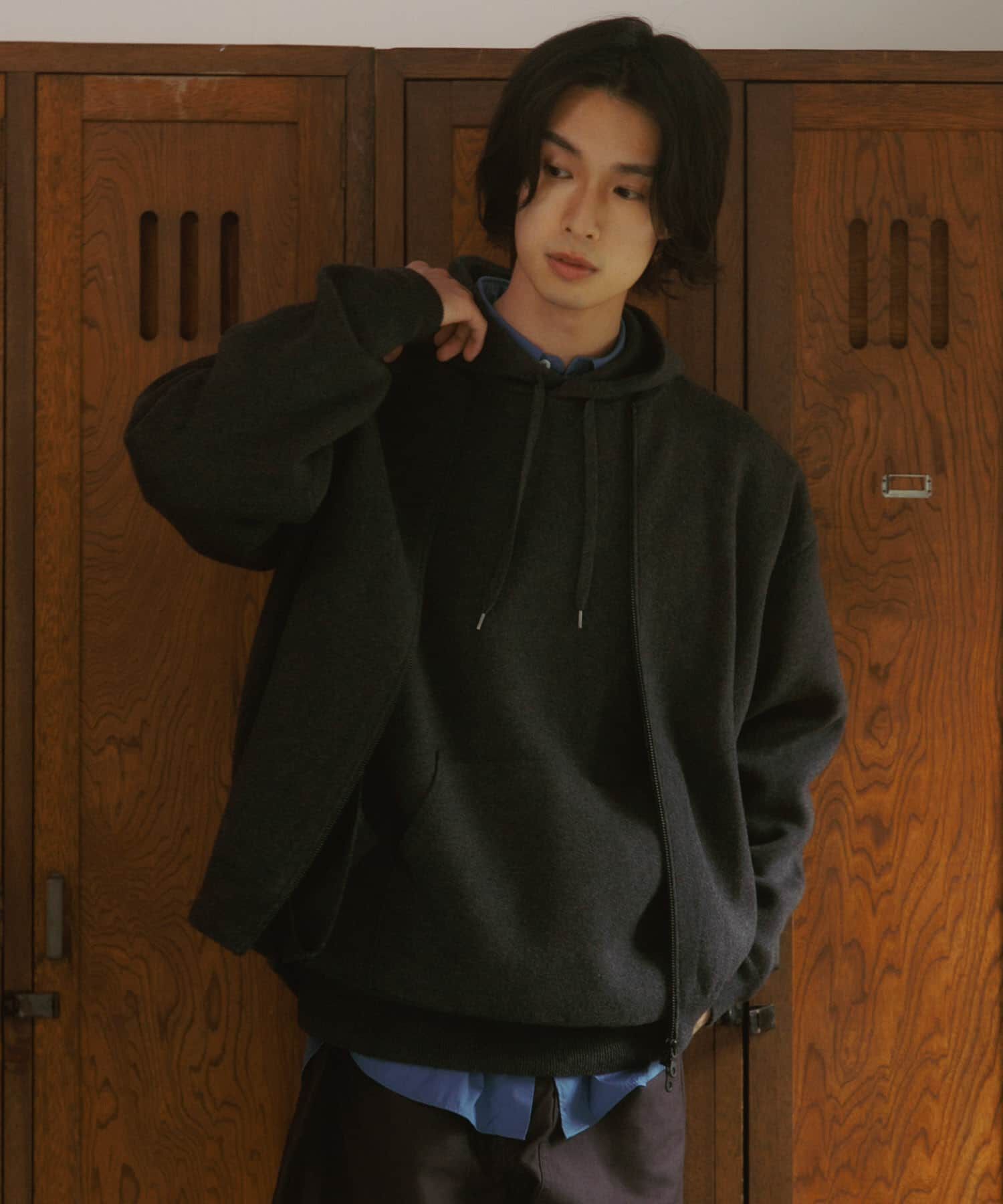 URBAN RESEARCH DOORS「CottonCashmere ZipBlouson」|ブルゾン・スタジャン|