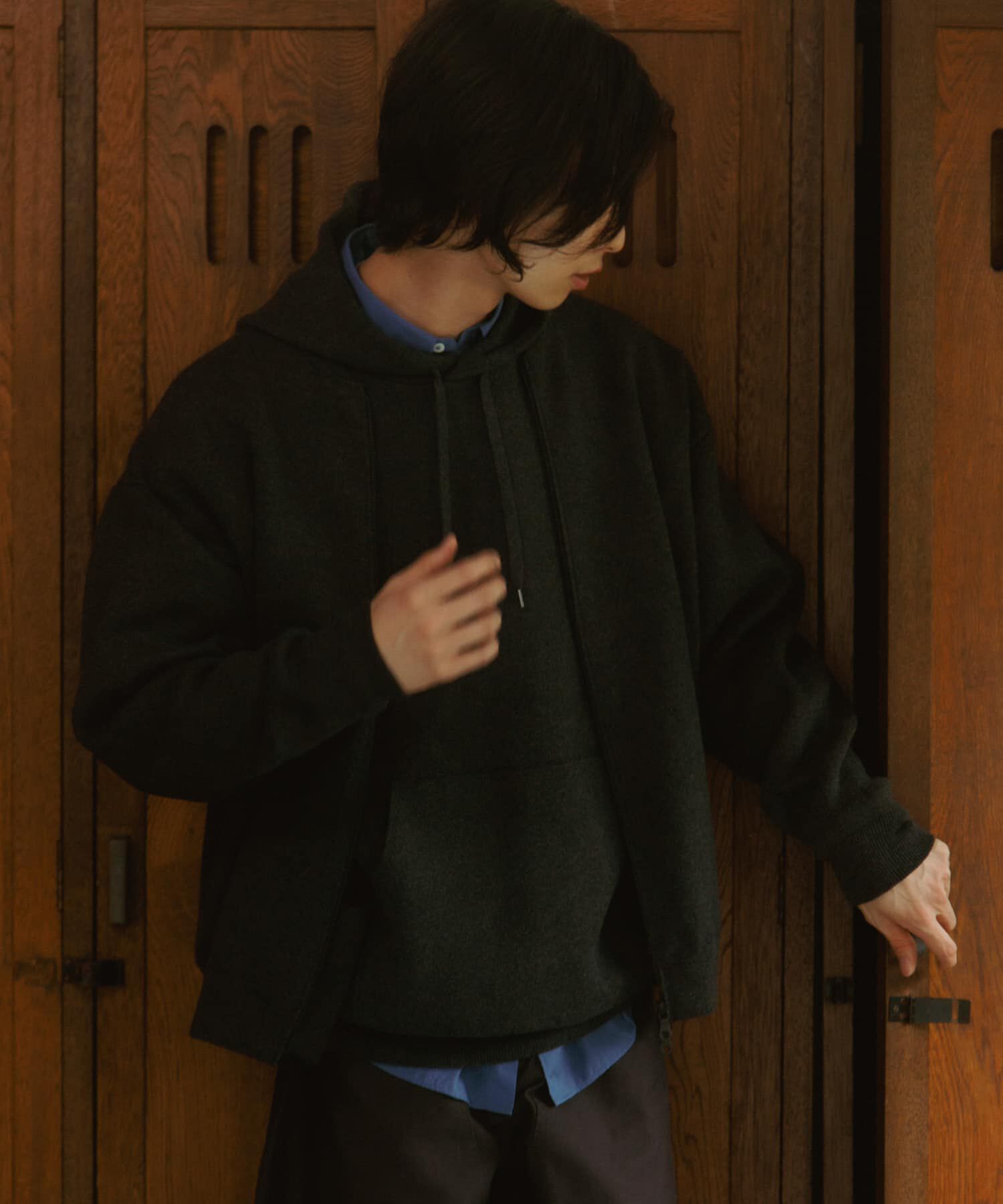 URBAN RESEARCH DOORS「CottonCashmere ZipBlouson」|ブルゾン・スタジャン|