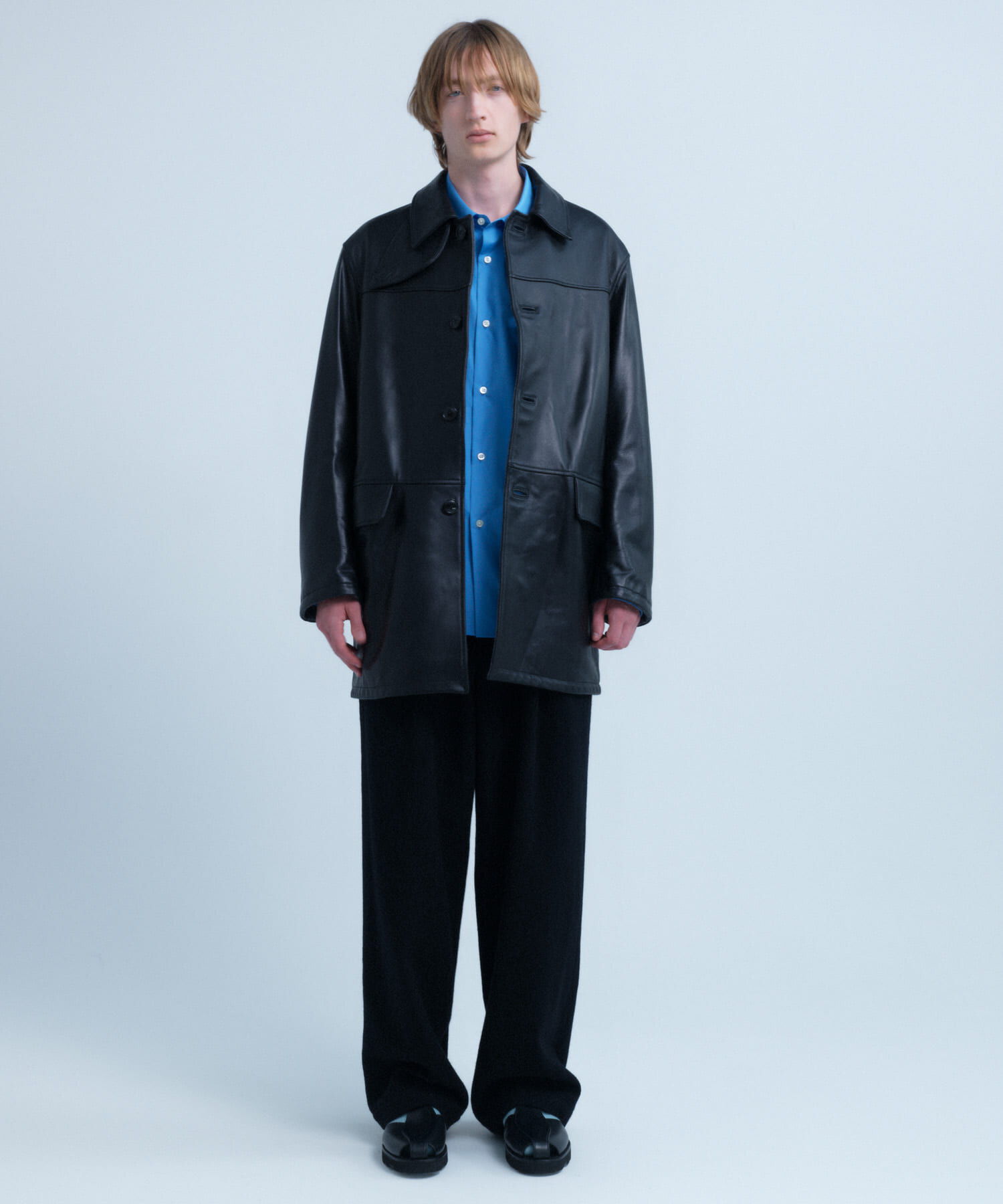 URBAN RESEARCH「new basic　LAMB LEATHER CAR COAT」|その他|ブラック