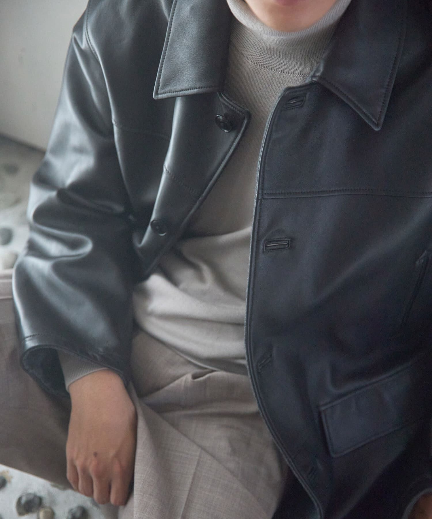 URBAN RESEARCH「new basic　LAMB LEATHER CAR COAT」|その他|