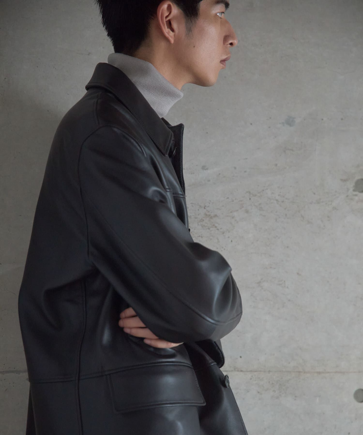 URBAN RESEARCH「new basic　LAMB LEATHER CAR COAT」|その他|