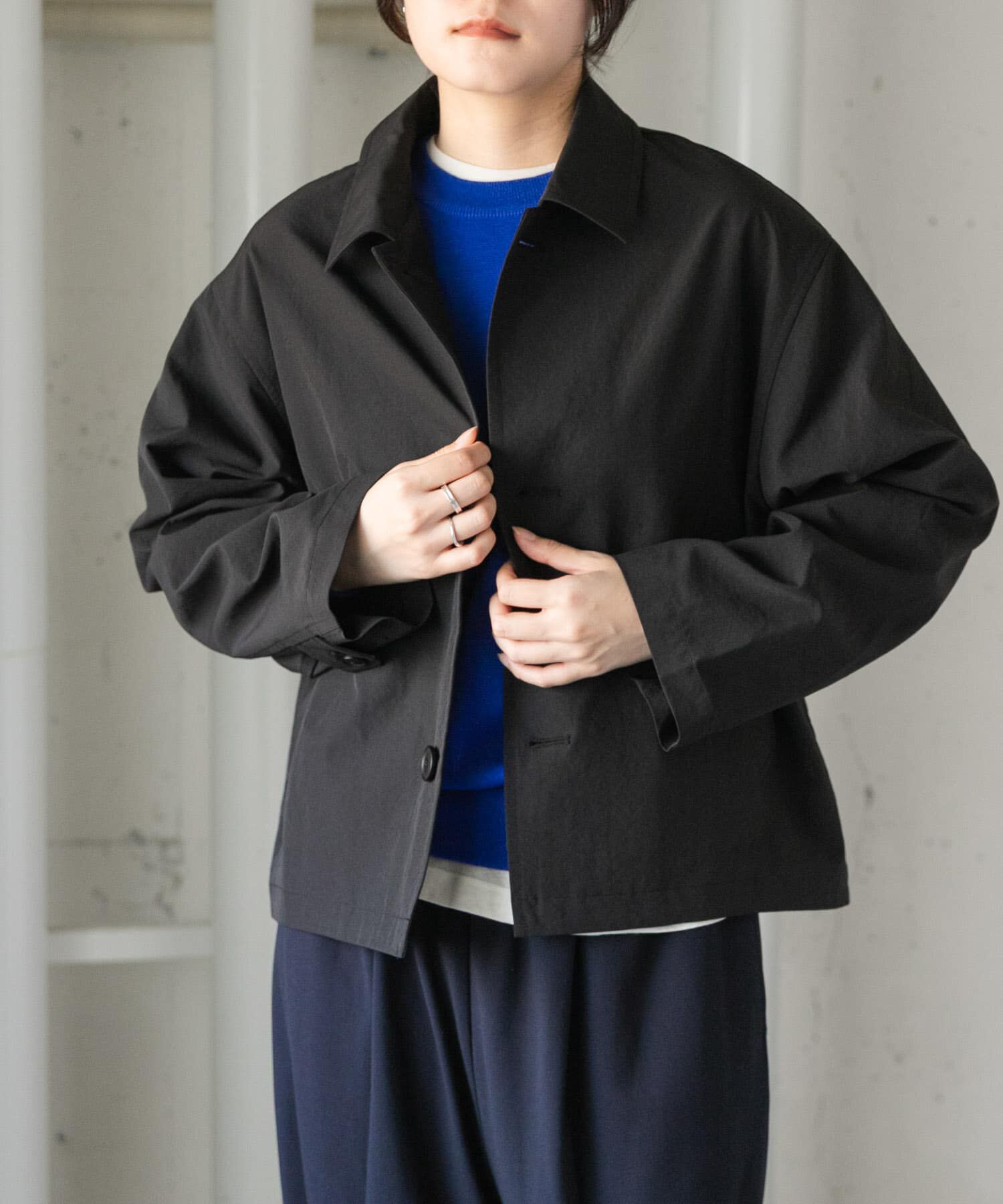 URBAN RESEARCH DOORS「FORK&SPOON　ステンカラーショートコート」|ステンカラーコート|