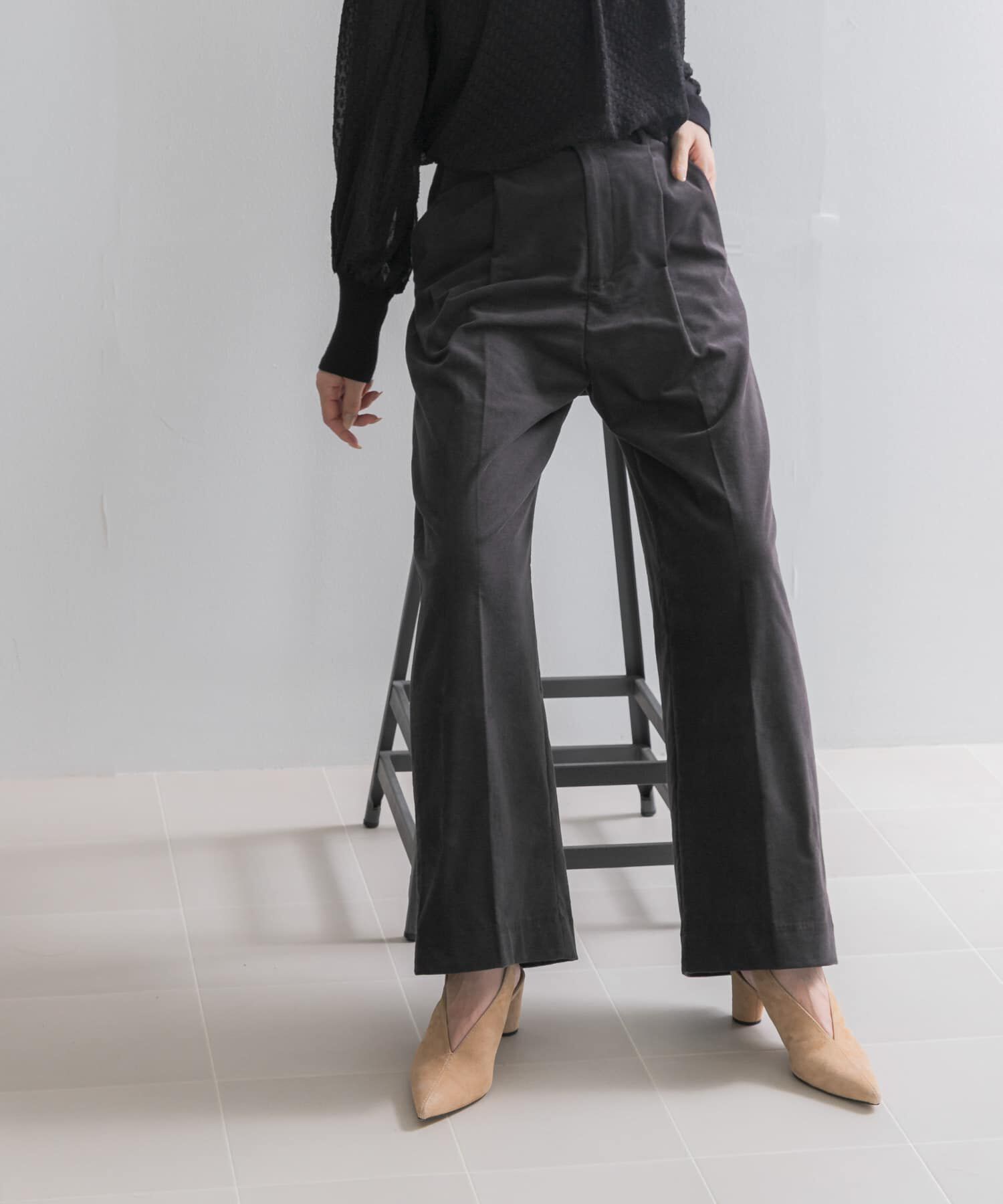 URBAN RESEARCH ROSSO「ベロアストレートスラックス」|その他|チャコールグレー