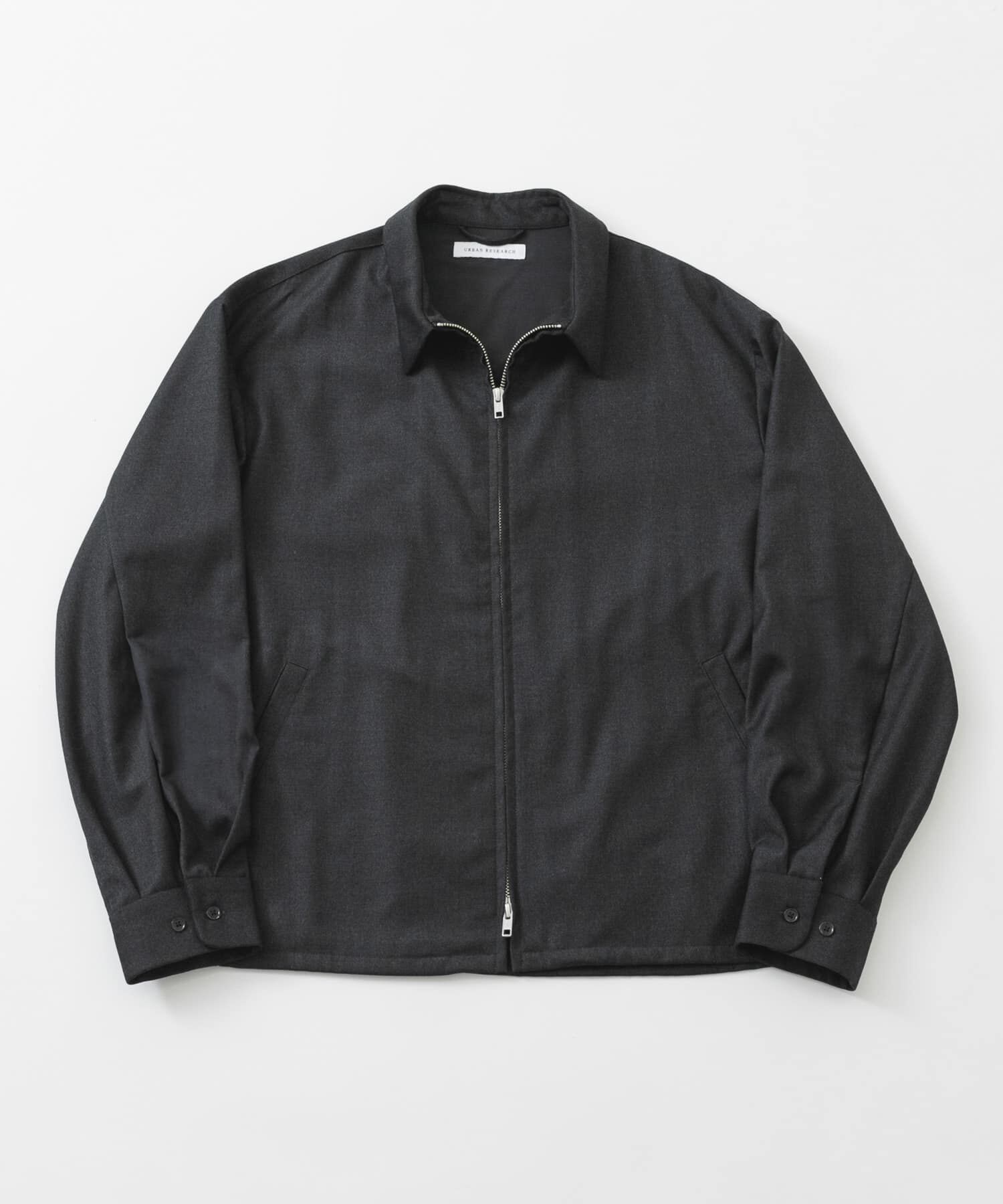 URBAN RESEARCH「WOOL BLEND SPORTS JACKET」|ブルゾン・スタジャン|チャコールグレー
