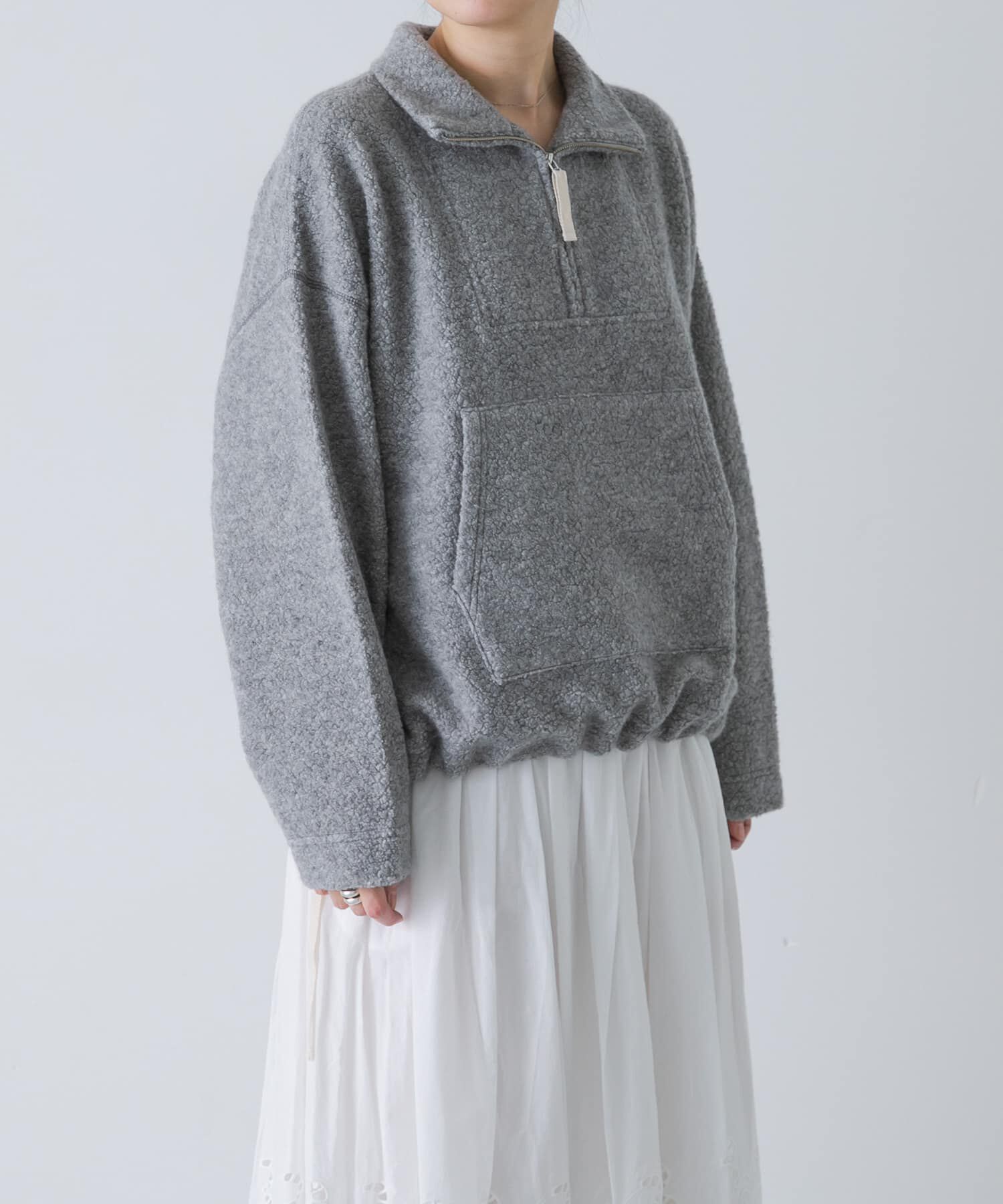 かぐれ「『手洗い可』ボアハーフジッププルオーバー」|その他|