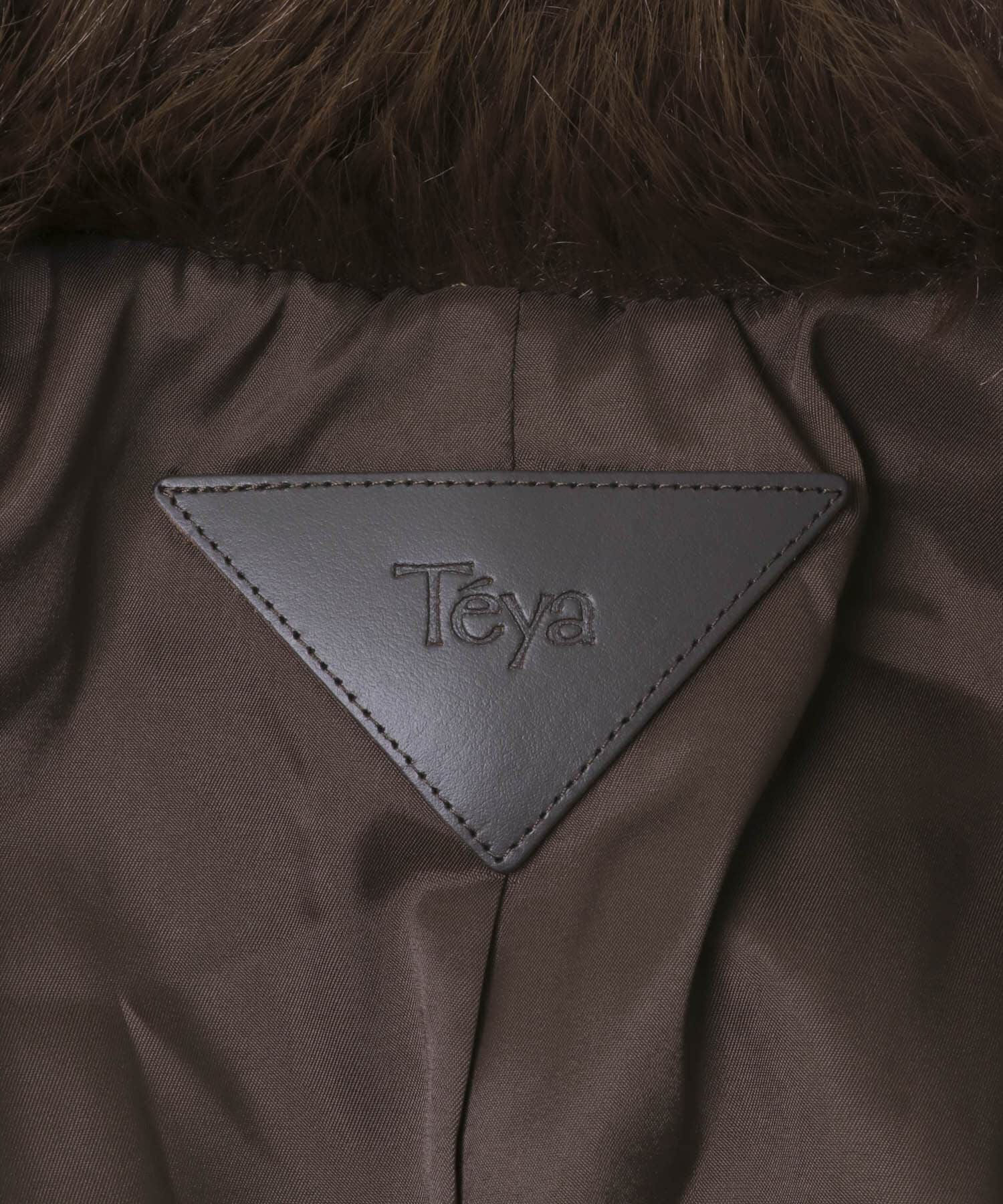 URBAN RESEARCH「Teya　Cocoon Faux Fur Jacket」|ノーカラーコート|