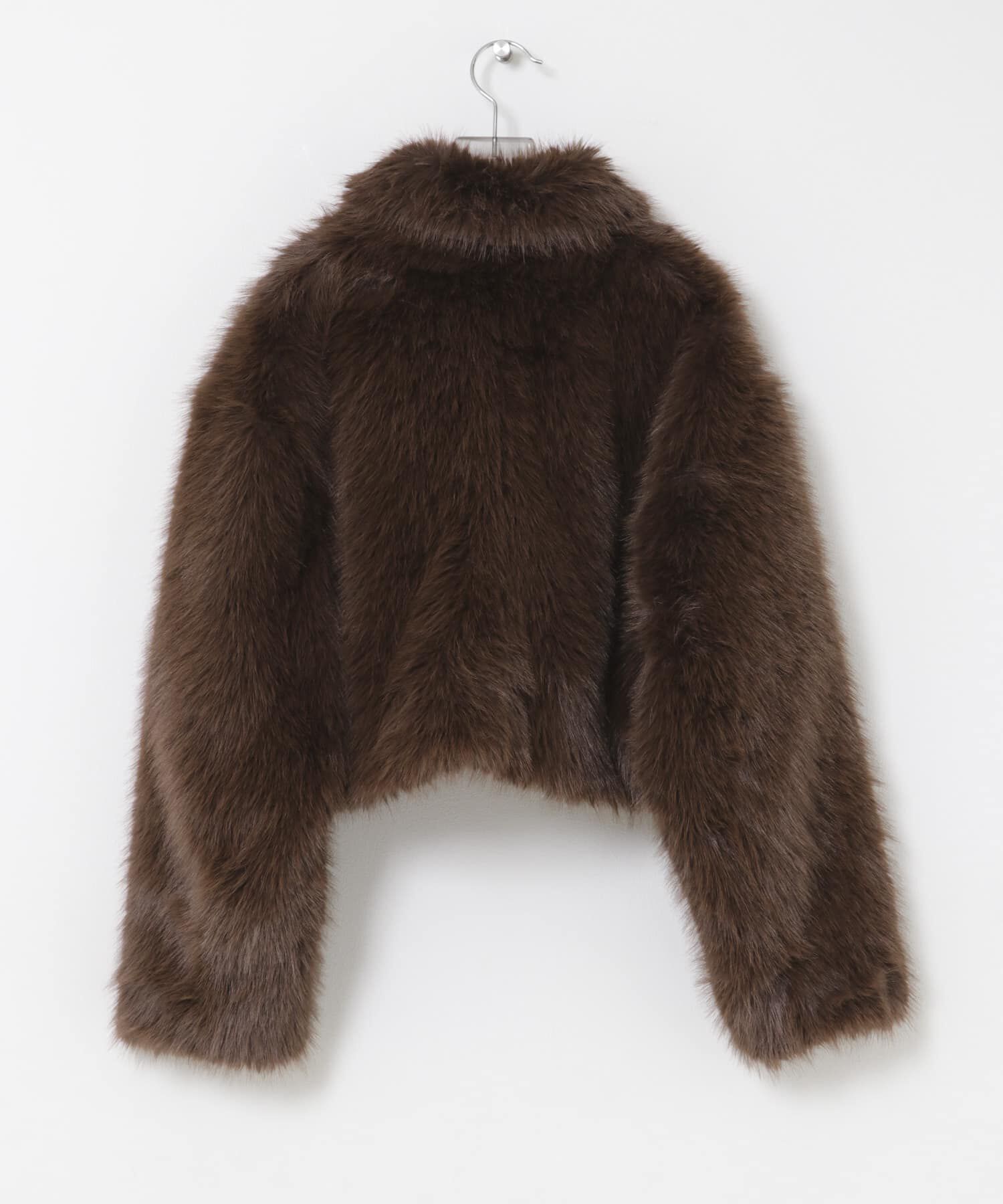 URBAN RESEARCH「Teya　Cocoon Faux Fur Jacket」|ノーカラーコート|