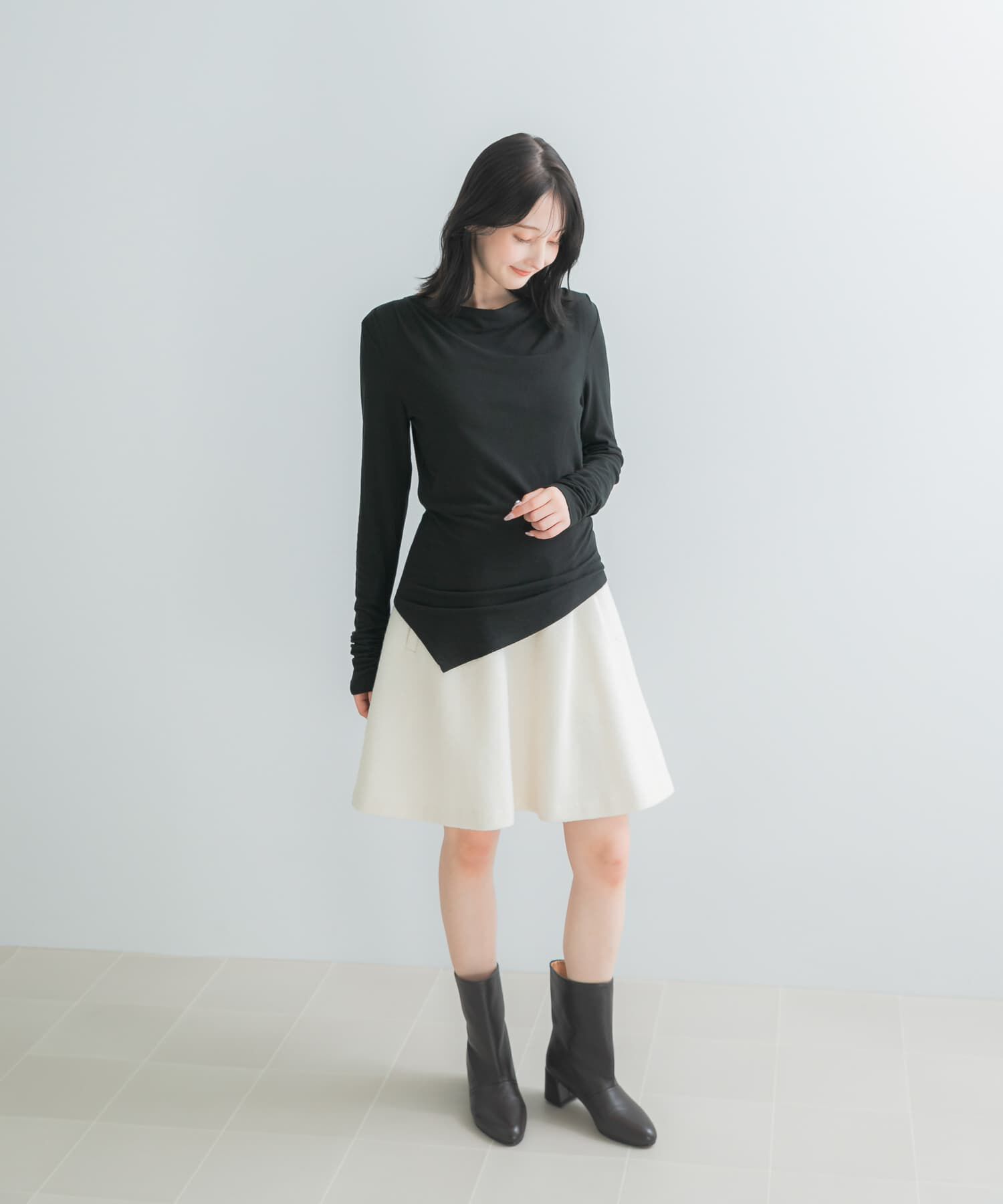 URBAN RESEARCH ROSSO「ウォームタッチ2wayドレープカットソー」|Tシャツ・カットソー|