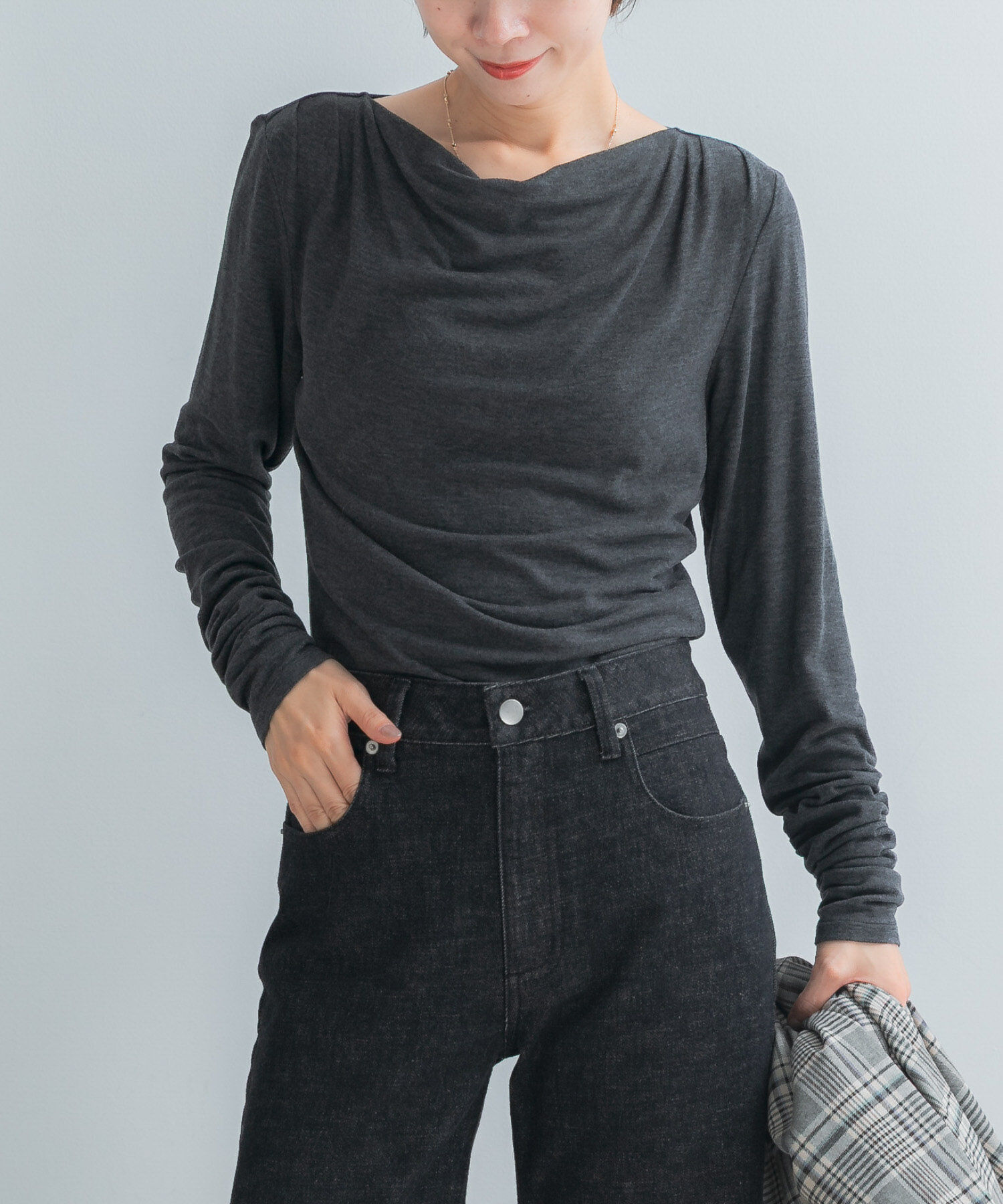 URBAN RESEARCH ROSSO「ウォームタッチ2wayドレープカットソー」|Tシャツ・カットソー|