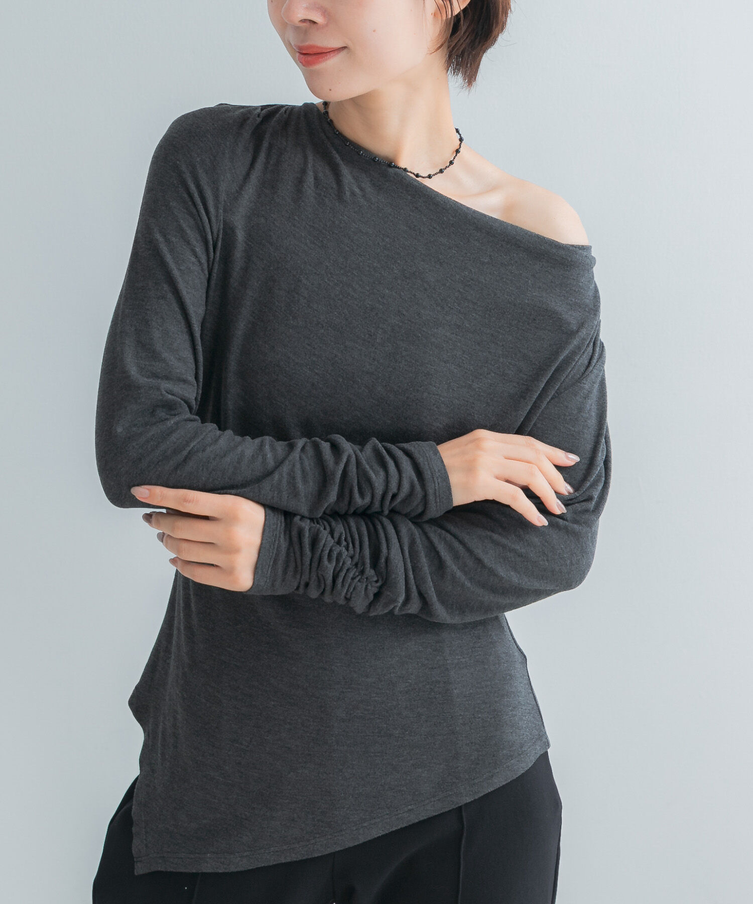 URBAN RESEARCH ROSSO「ウォームタッチ2wayドレープカットソー」|Tシャツ・カットソー|