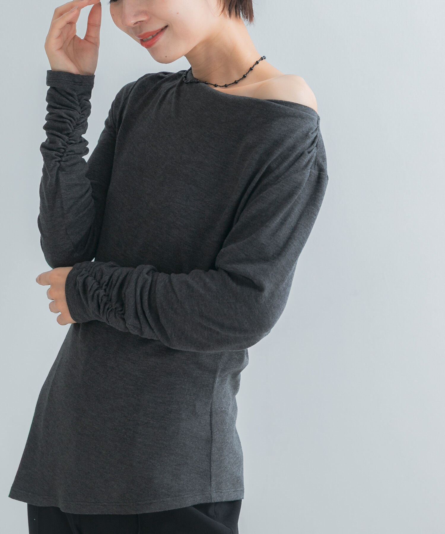 URBAN RESEARCH ROSSO「ウォームタッチ2wayドレープカットソー」|Tシャツ・カットソー|