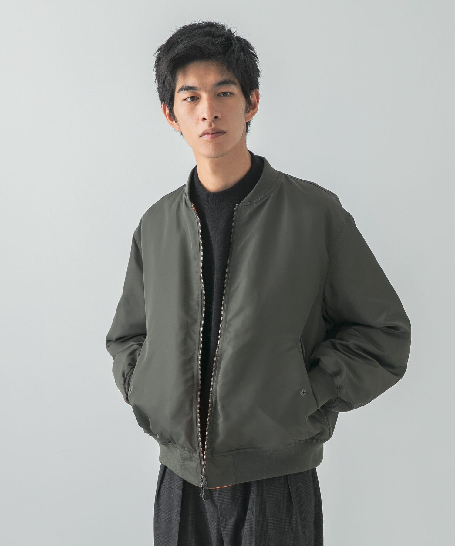 URBAN RESEARCH「800FP REVERSIBLE MA-1」|ブルゾン・スタジャン|カーキ