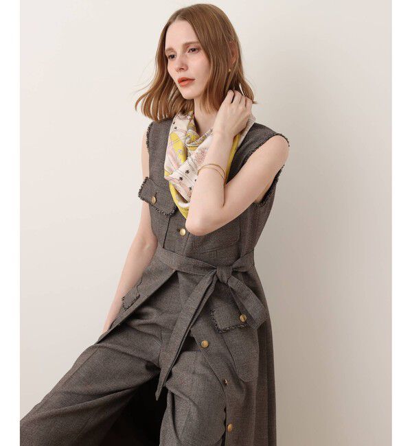 allureville「【Oggi.jp掲載】PLUM MIX フリンジワンピース」|ワンピース|