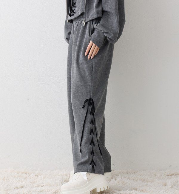 one after another NICE CLAUP「【SMサイズ展開】レースアップスウェットパンツ/セットアップ可能」|その他|