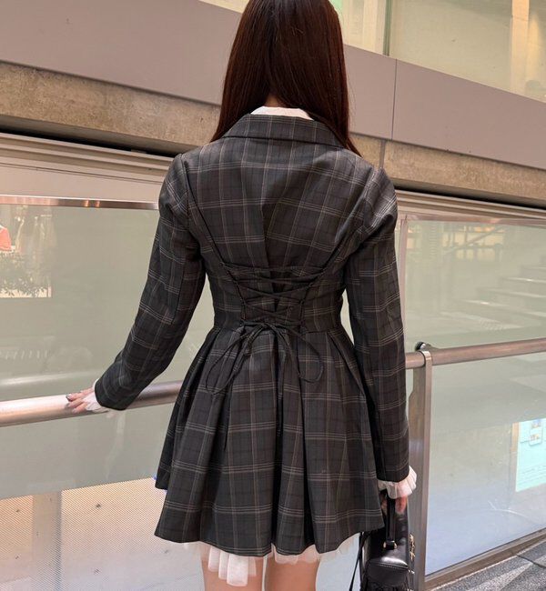 one after another NICE CLAUP「【ohana企画】 くびれ爆誕ジャケットワンピース」|その他|