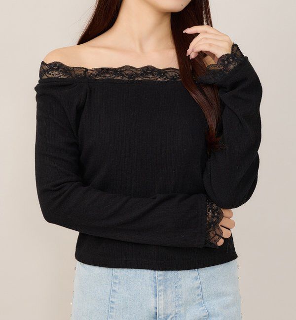 one after another NICE CLAUP「【ヒートジョイ】レーストップス」|Tシャツ・カットソー|