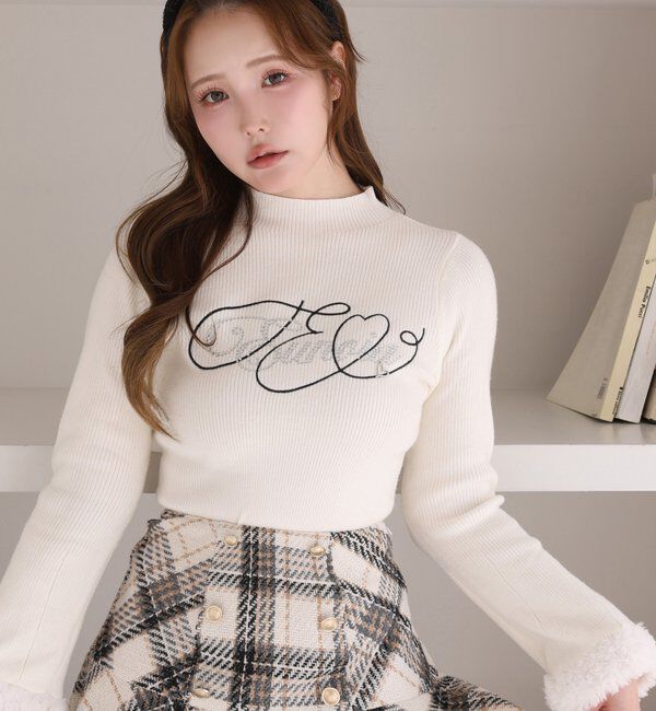 one after another NICE CLAUP「【SMサイズ展開】ダブルボタンミニスカート/バックレースアップ」|スカート|