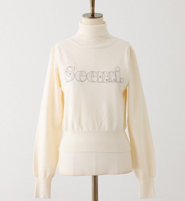 Seemi.by NICE CLAUP「【Seemi.by NICE CLAUP】ビジューロゴニット」|ニット・セーター|