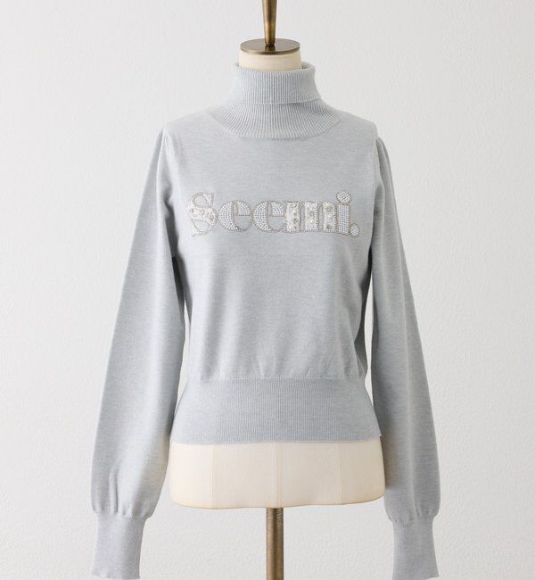 Seemi.by NICE CLAUP「【Seemi.by NICE CLAUP】ビジューロゴニット」|ニット・セーター|