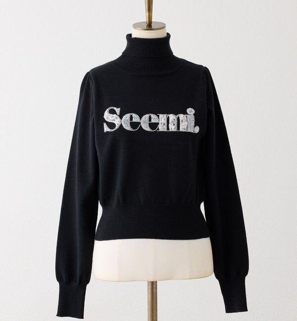 Seemi.by NICE CLAUP「【Seemi.by NICE CLAUP】ビジューロゴニット」|ニット・セーター|