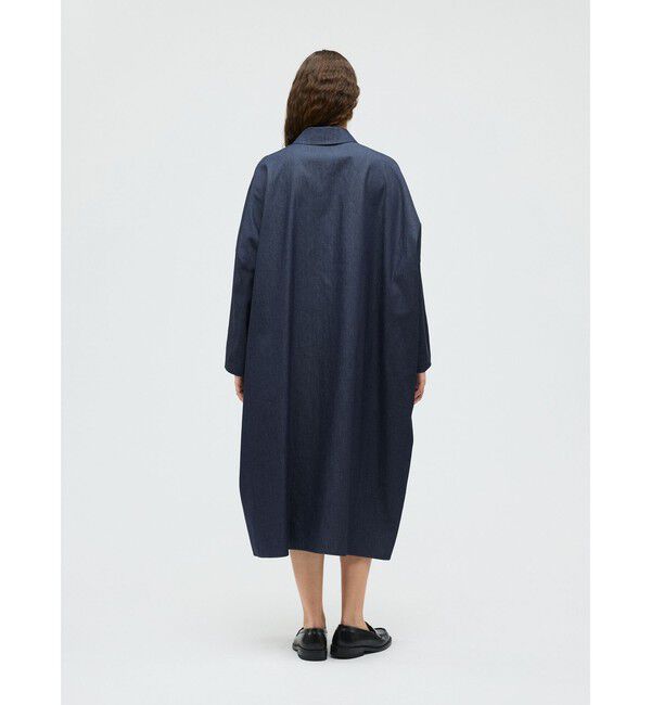 mizuiro ind「mizuiro ind デニムワイドシャツコート」|ワンピース|
