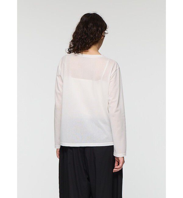 mizuiro ind「mizuiro ind トリコットロングスリーブクルーネックTシャツ」|Tシャツ・カットソー|