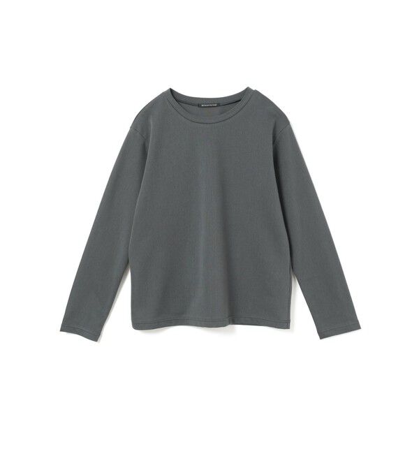 mizuiro ind「mizuiro ind トリコットロングスリーブクルーネックTシャツ」|Tシャツ・カットソー|ダークグレー