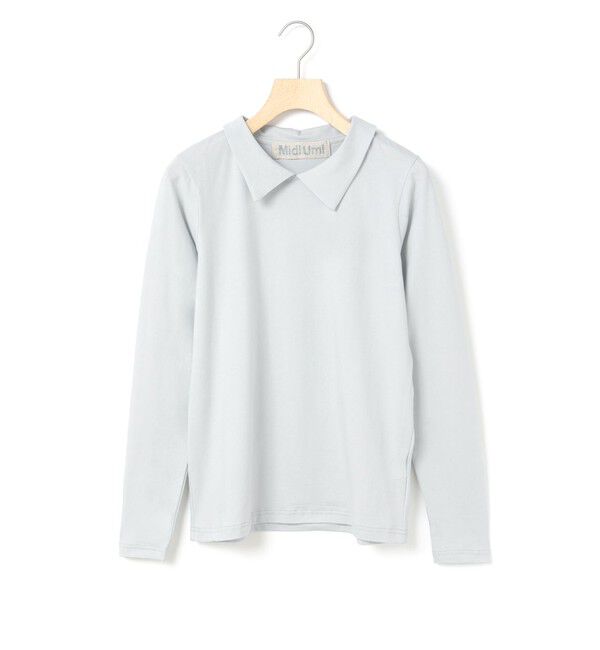 MidiUmi「MidiUmi シャツカラープルオーバー」|Tシャツ・カットソー|ライトグレー