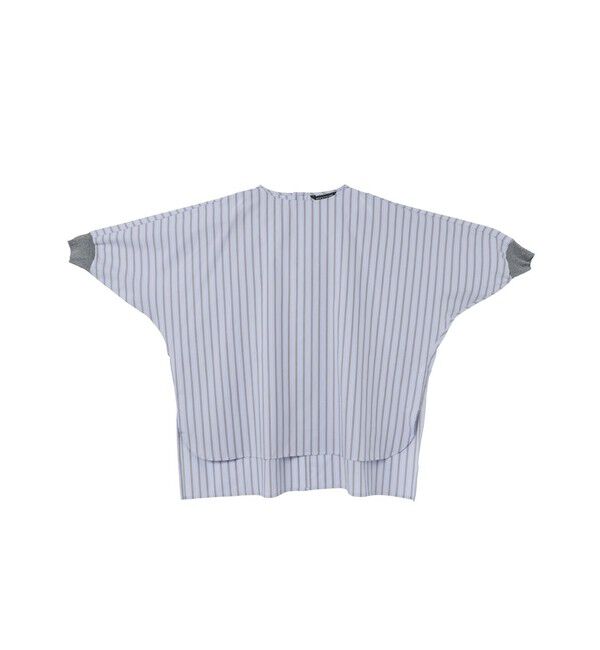 mizuiro ind「mizuiro ind ストライプコクーンプルオーバー」|シャツ・ブラウス|