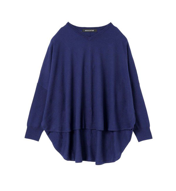 mizuiro ind「mizuiro ind Vネックコクーンプルオーバー」|ニット・セーター|