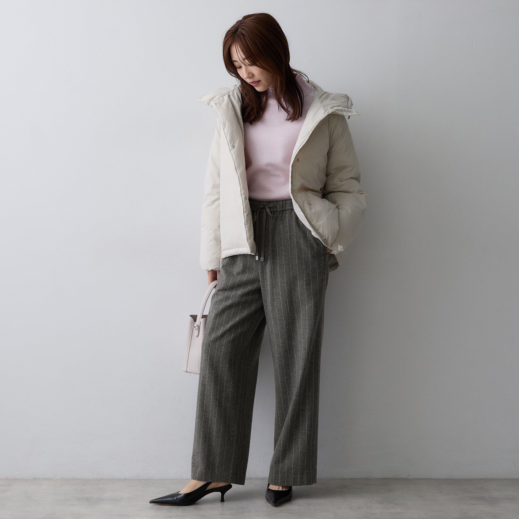 UNTITLED「ウール混ドロストワイドパンツ」|その他|