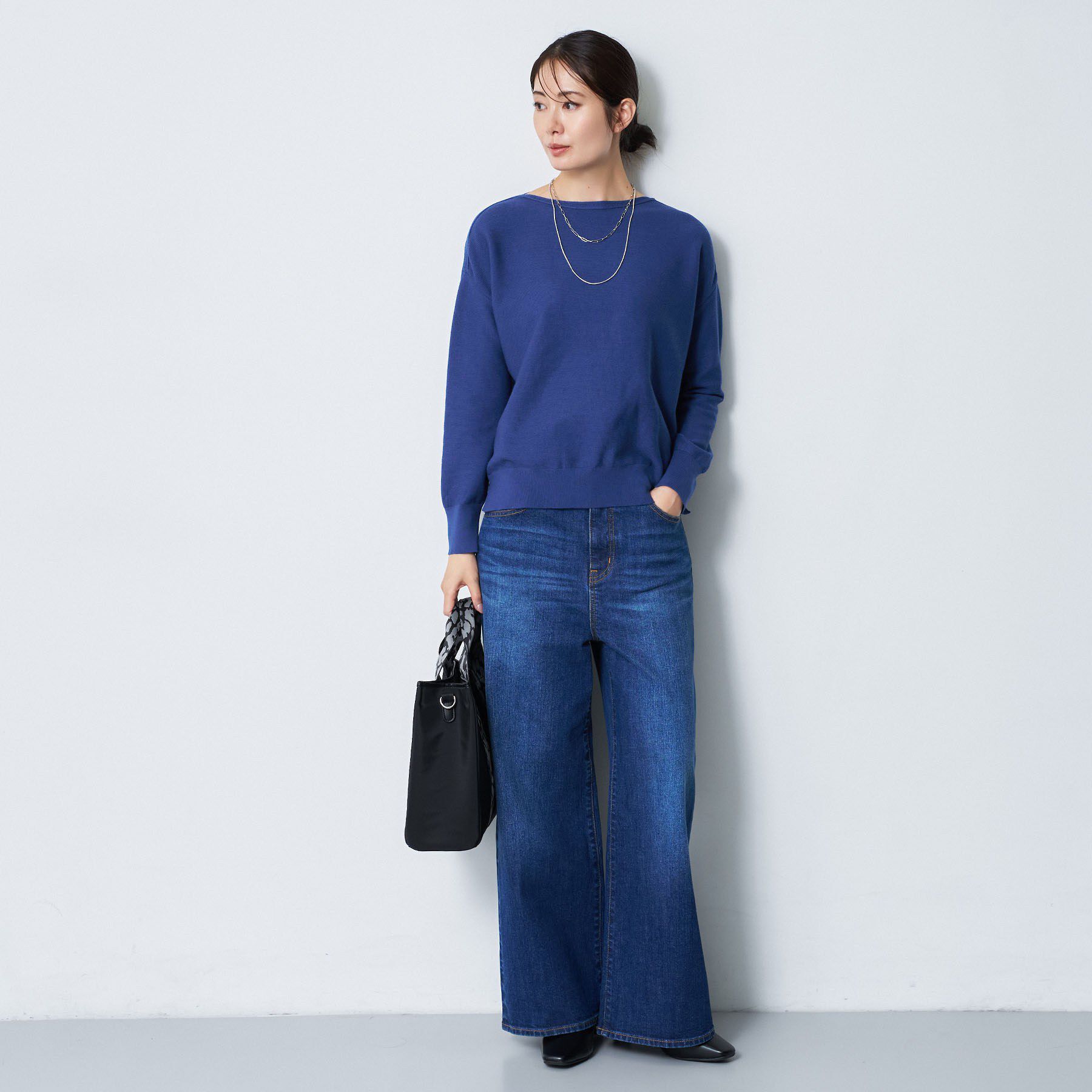 Reflect「【洗える】ボートネックニットトップス」|ニット・セーター|