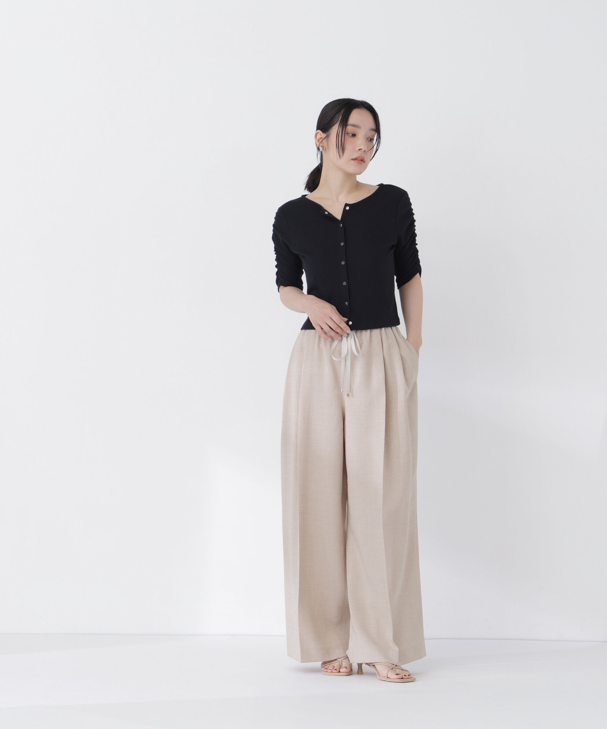  「麻調ワイドパンツ」|その他|