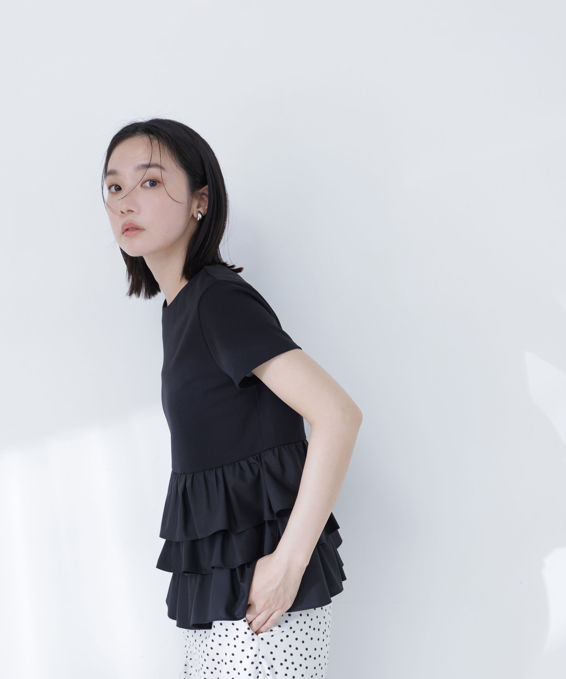  「ドッキングペプラムカットソー」|Tシャツ・カットソー|