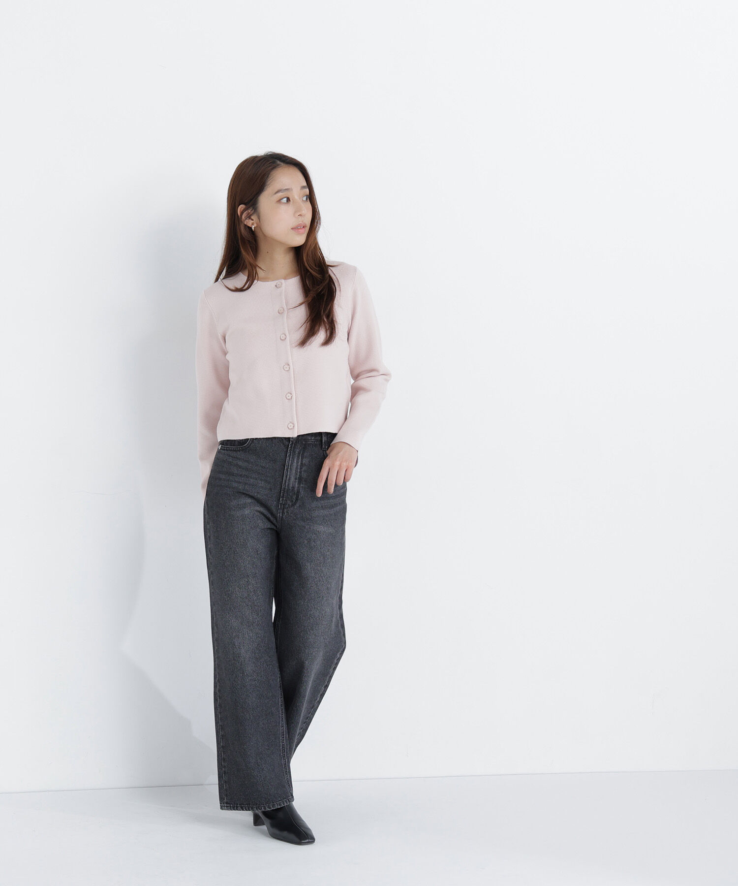  「フラワーボタンニットジャケット　26AW」|ニット・セーター|
