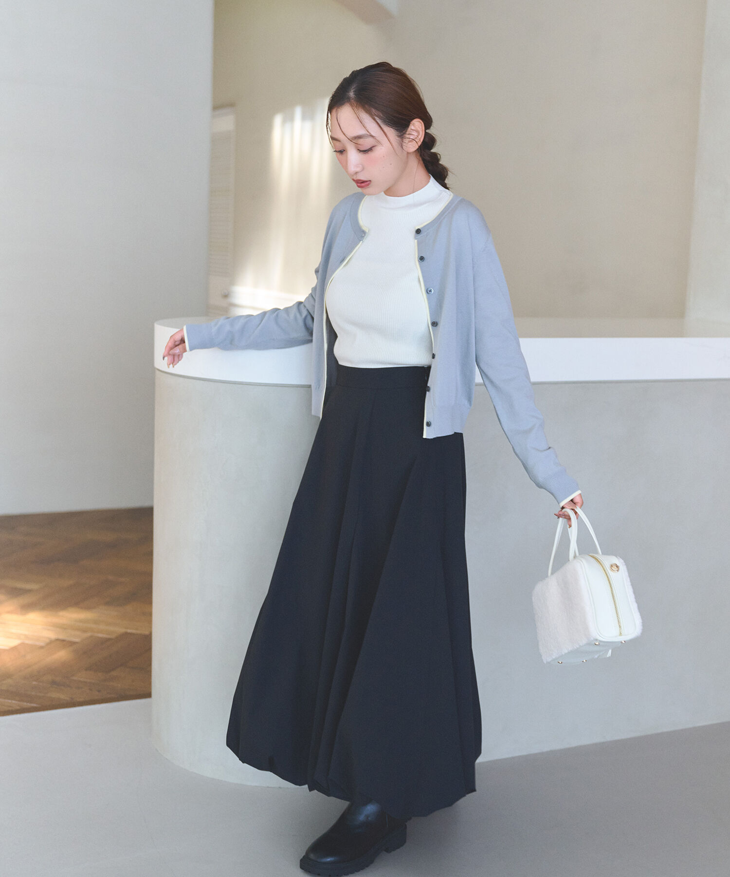  「＜Oggi11月号掲載＞バルーンスカート　26AW」|スカート|ブラック