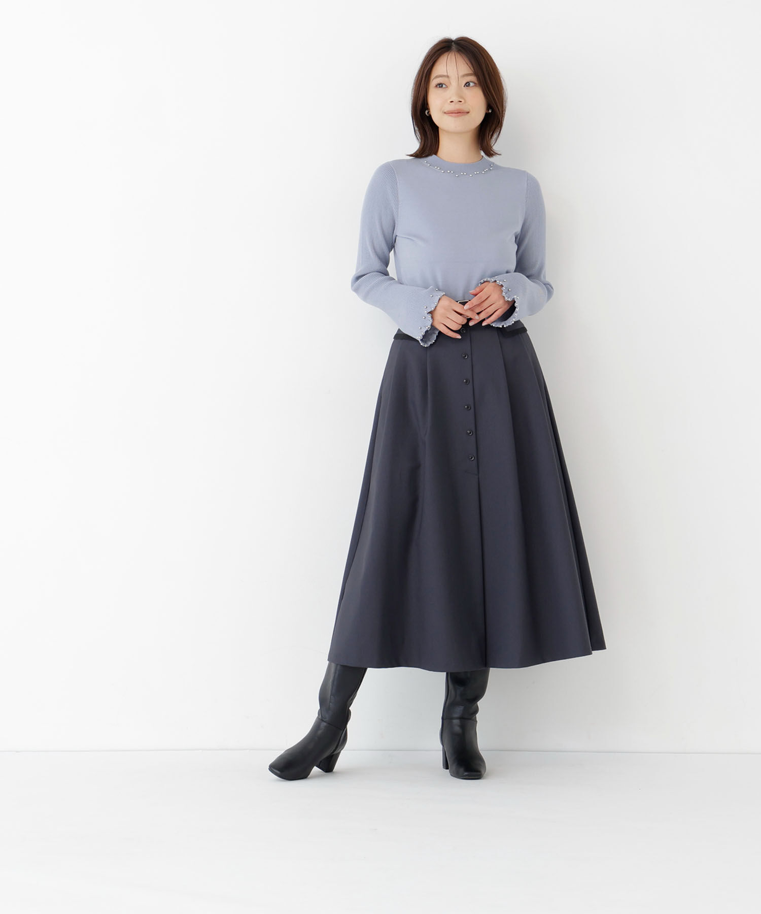  「＜CLASSY.11月号掲載＞トレンチディティールスカート」|スカート|