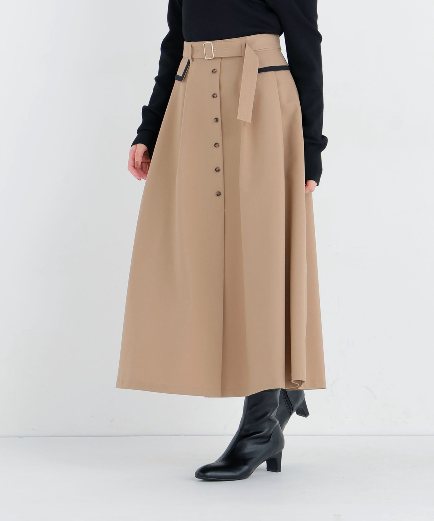  「＜CLASSY.11月号掲載＞トレンチディティールスカート」|スカート|