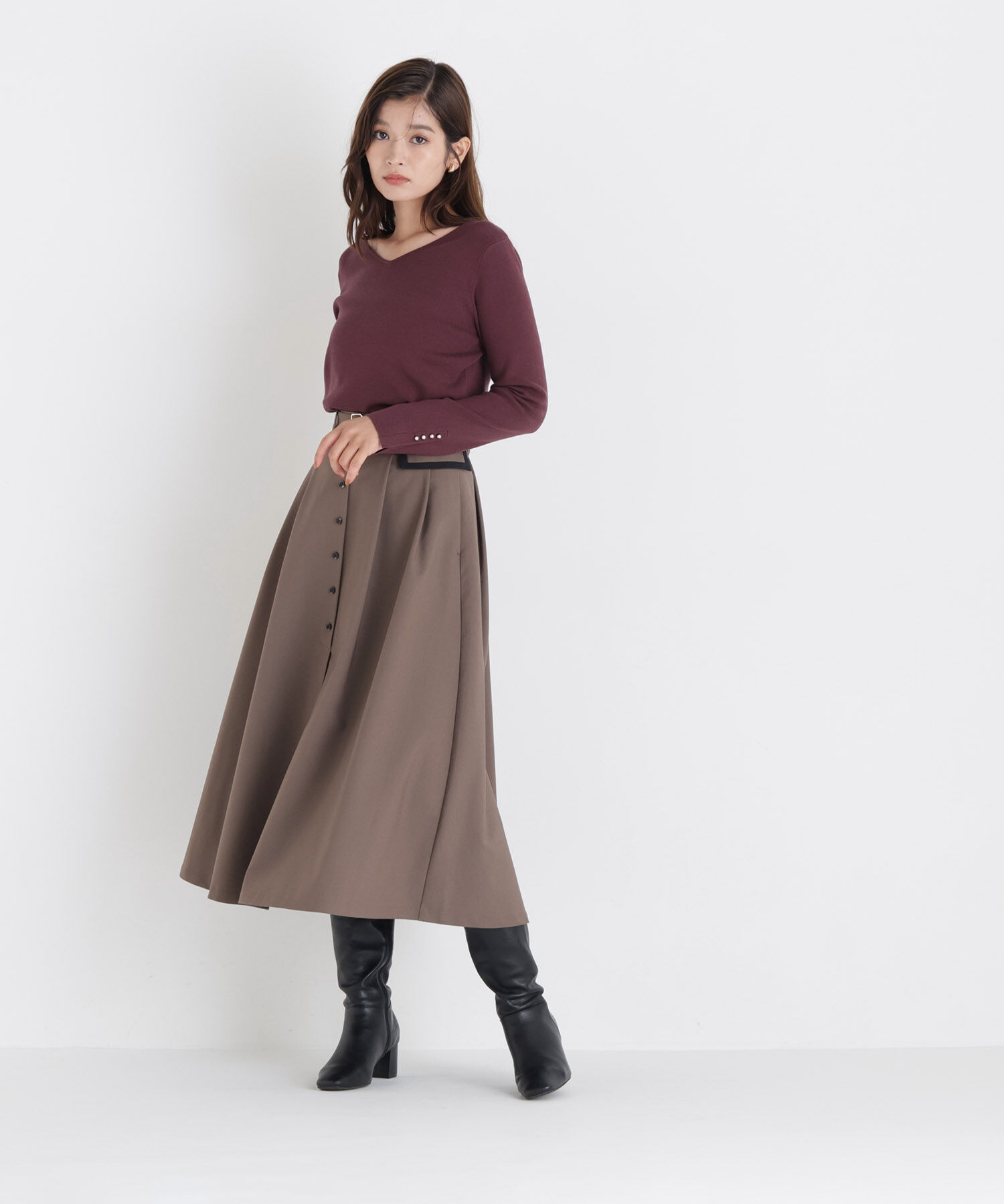  「＜CLASSY.11月号掲載＞トレンチディティールスカート」|スカート|