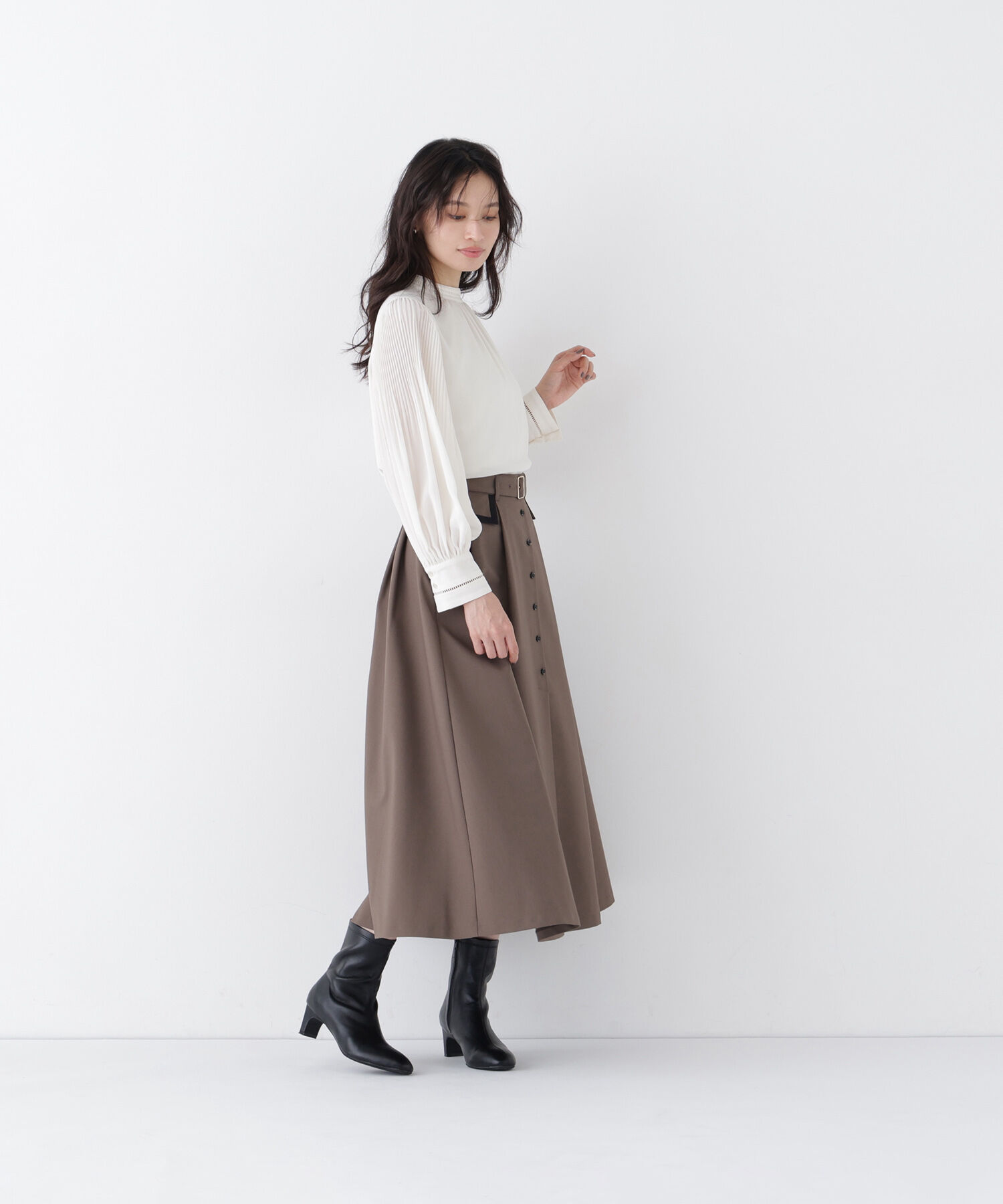  「＜CLASSY.11月号掲載＞トレンチディティールスカート」|スカート|