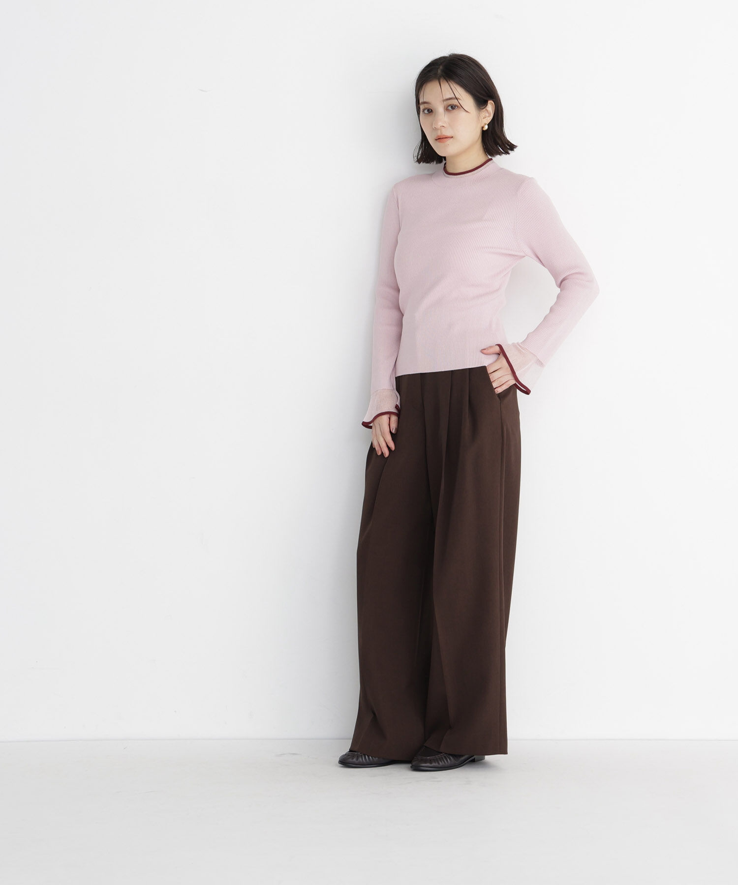  「シアーフレアカフスリブニット 26AW」|ニット・セーター|