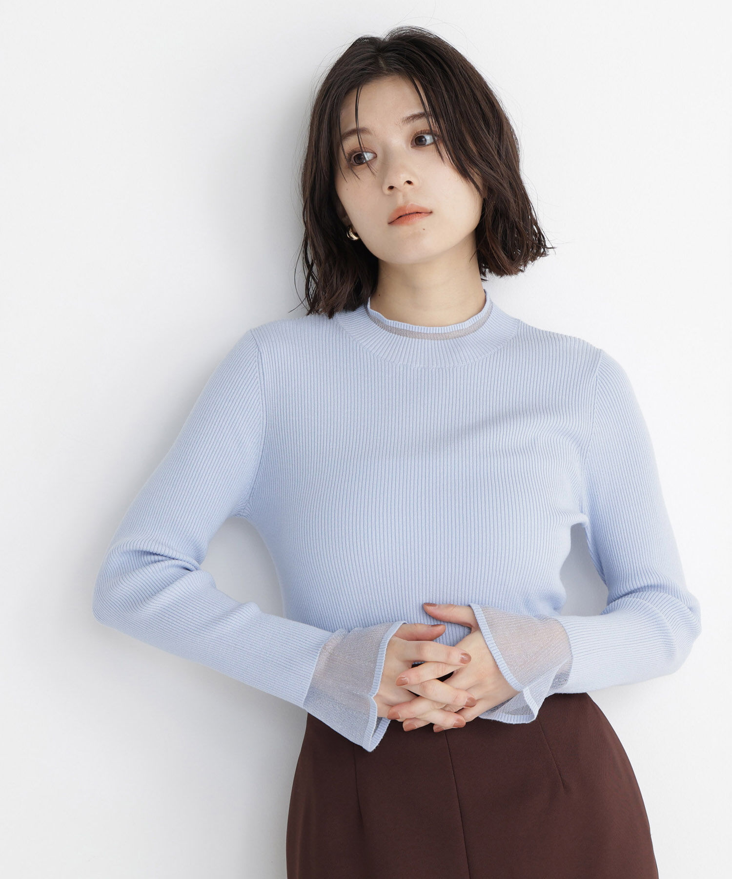  「シアーフレアカフスリブニット 26AW」|ニット・セーター|
