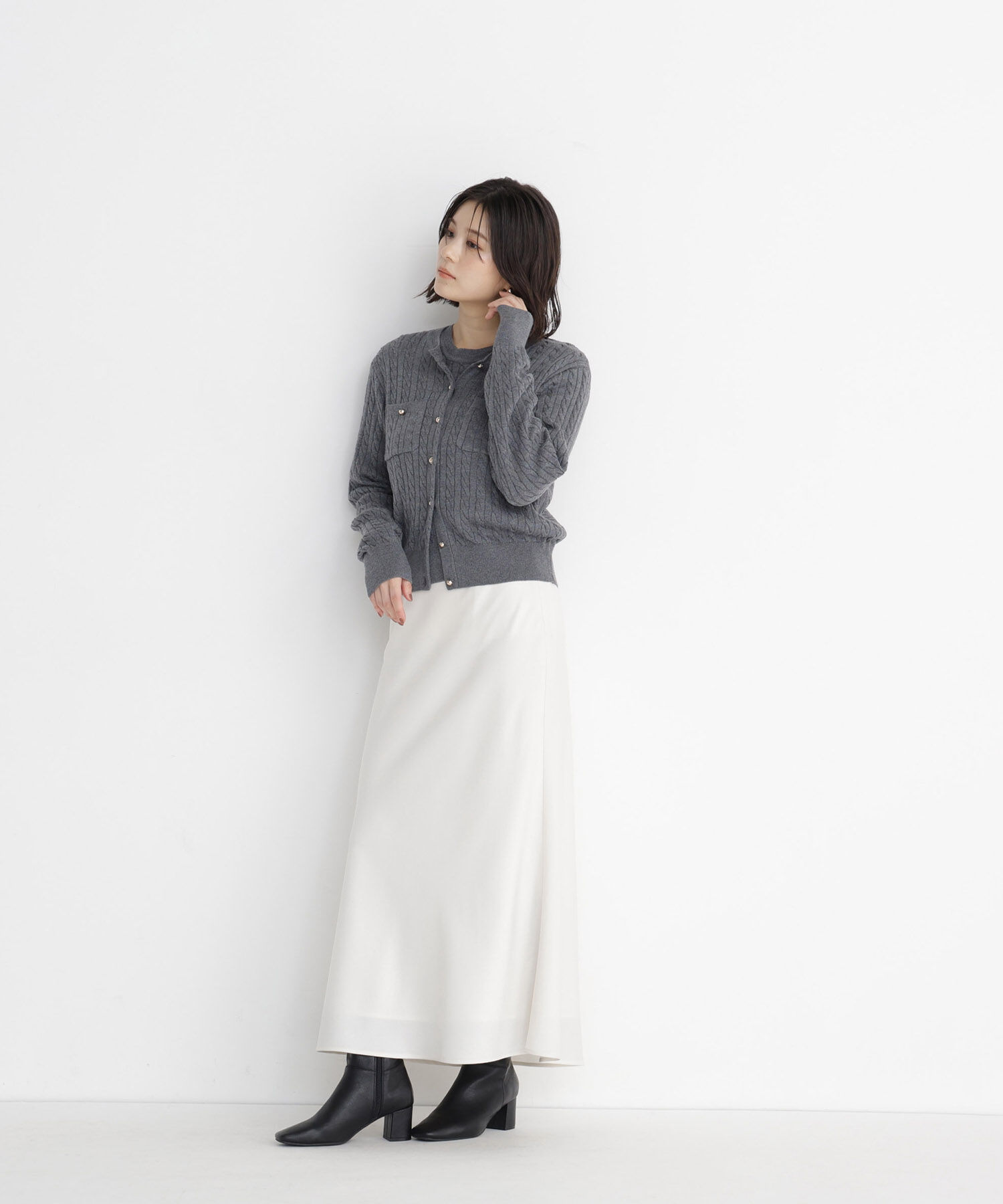  「＜一部店舗・mix.tokyo 限定カラー：レッド＞ミニケーブルアンサンブル 26AW」|ニット・セーター|