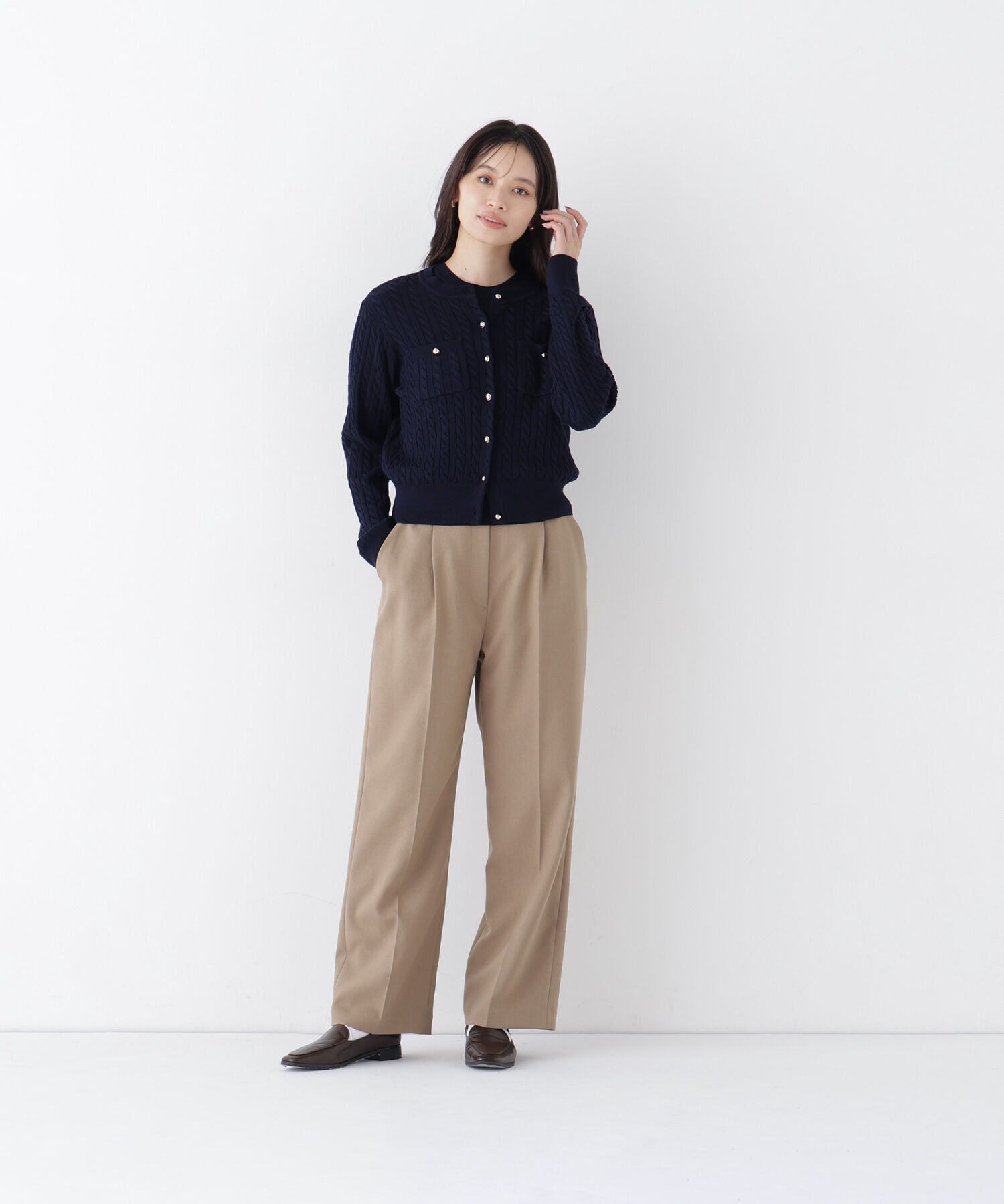  「＜一部店舗・mix.tokyo 限定カラー：レッド＞ミニケーブルアンサンブル 26AW」|ニット・セーター|