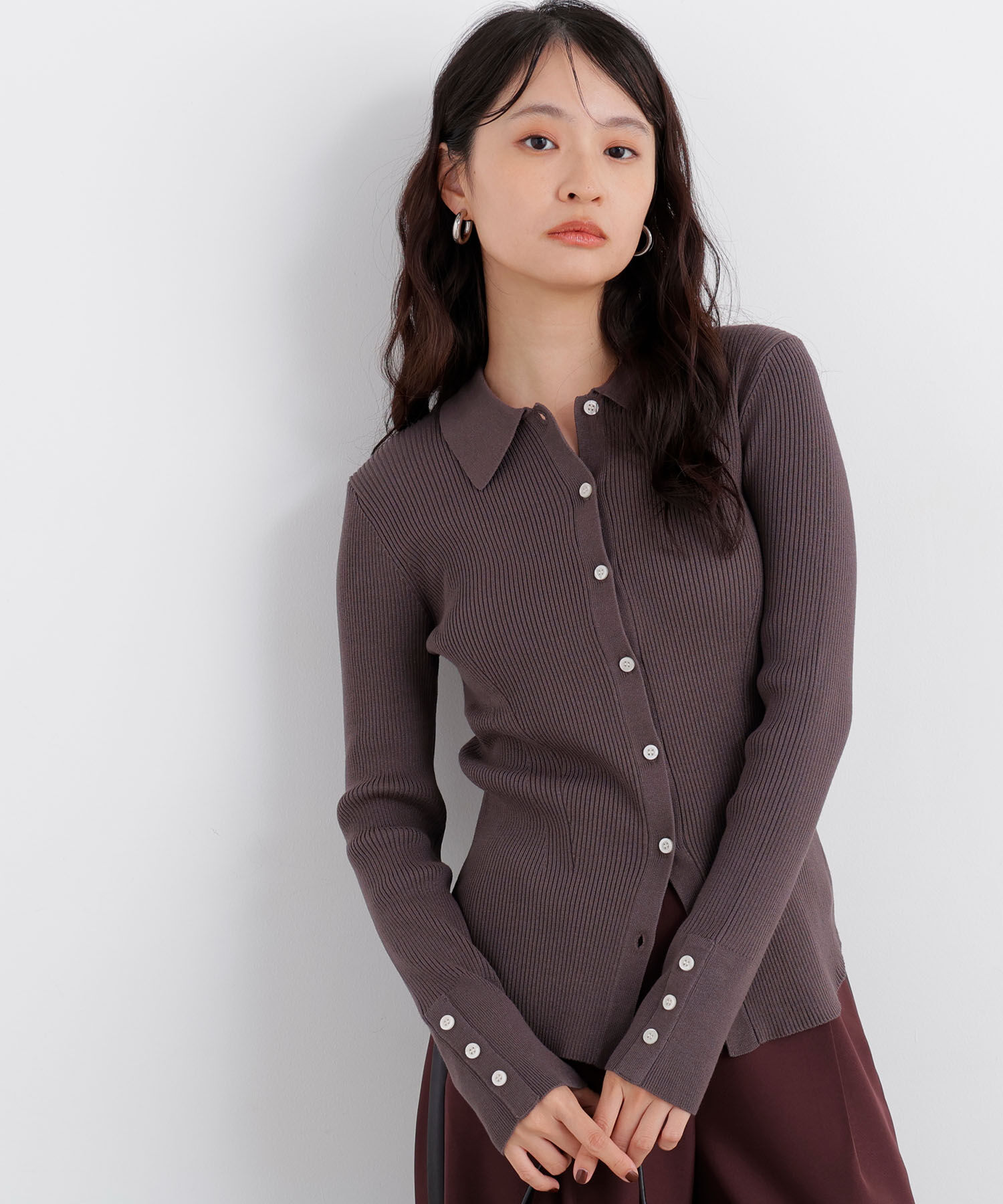  「〈N.〉ポロカラーリブニット 26AW」|ニット・セーター|