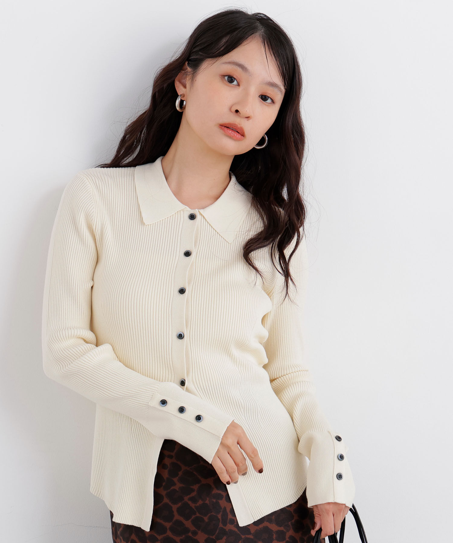  「〈N.〉ポロカラーリブニット 26AW」|ニット・セーター|