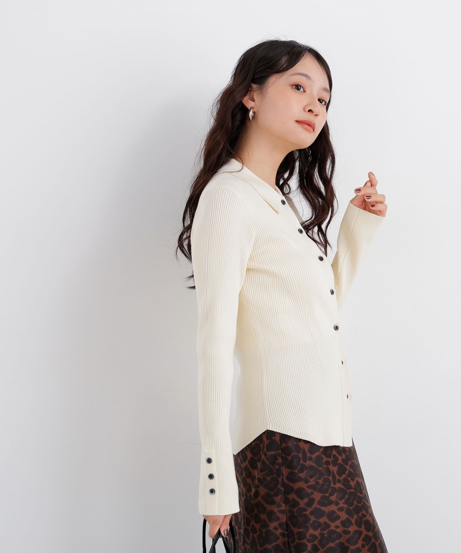  「〈N.〉ポロカラーリブニット 26AW」|ニット・セーター|