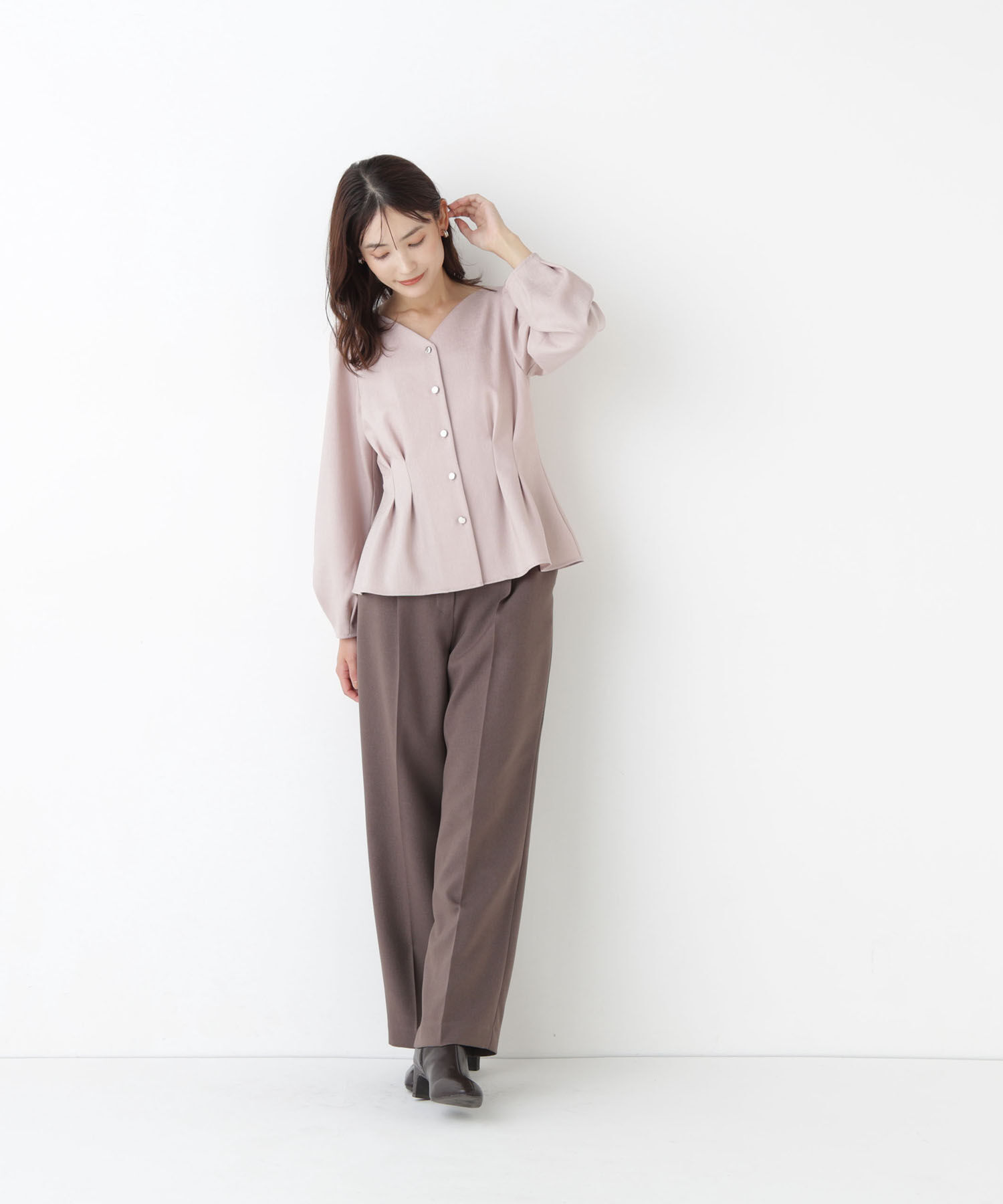  「＜ちょうど、いい服＞きゅっと、メリハリ仕掛けトップス 26AW」|シャツ・ブラウス|