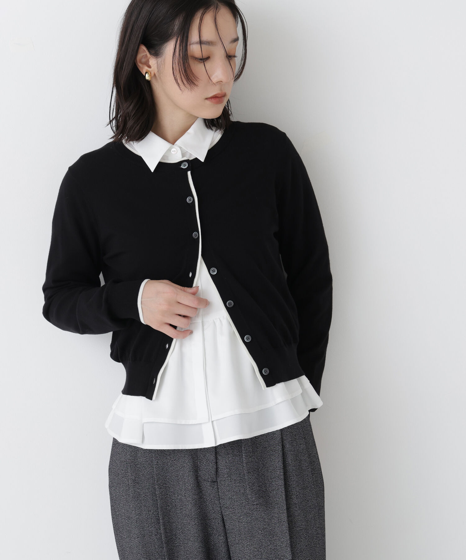  「<EC限定ｶﾗｰ:ﾈｲﾋﾞｰ系><ちょうど､いい服>&ldquo;それどこの?褒められ配 」|ニット・セーター|
